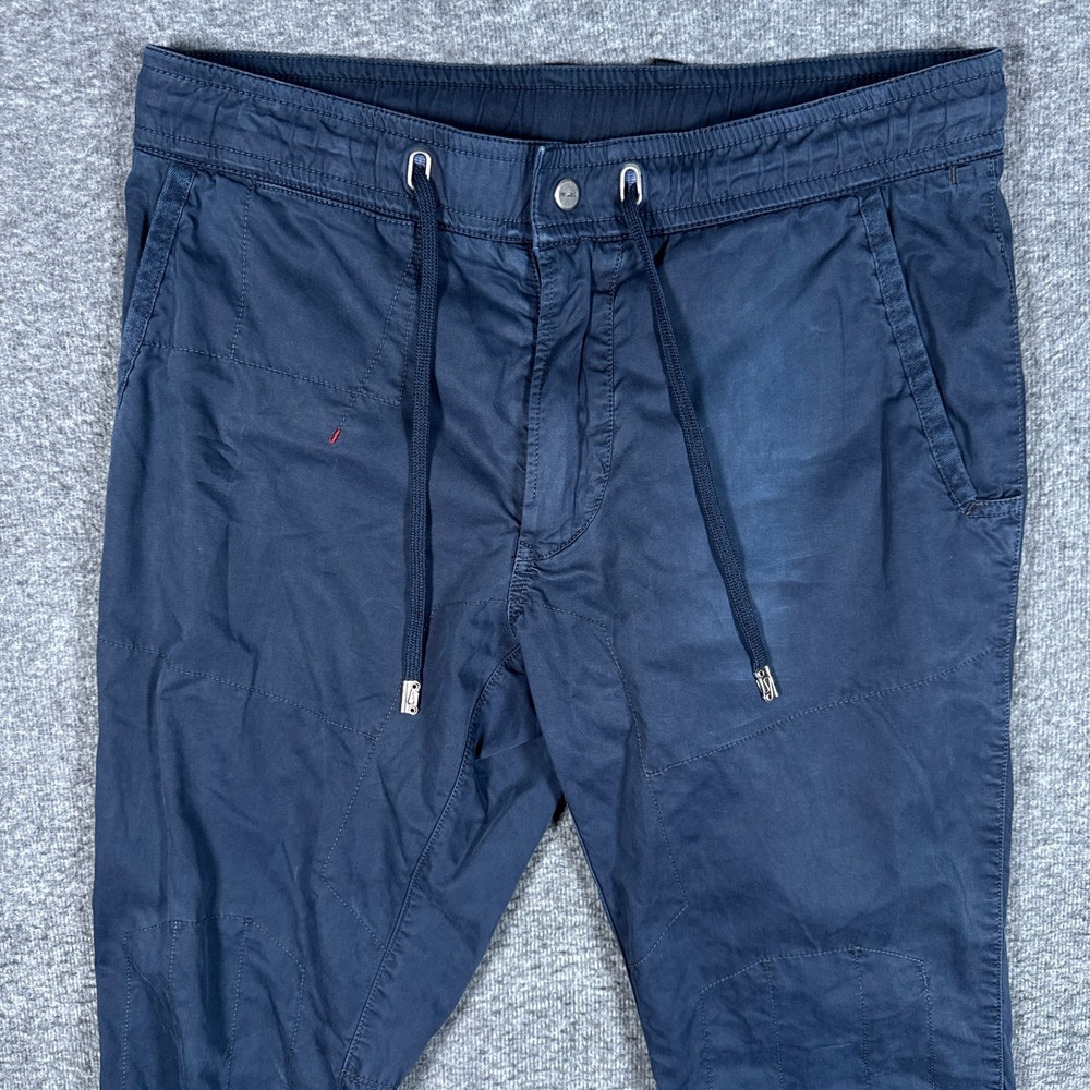 RLX Ralph Lauren Pants Men 32x30 Navy Blue Slim Drawstring Technical Paratrooper